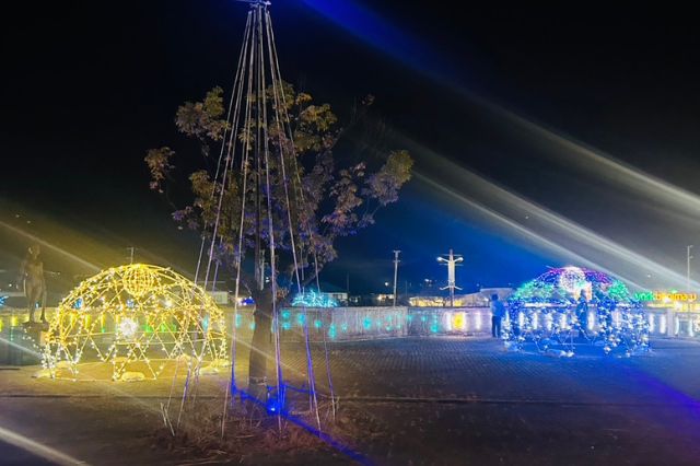 夜のみずいろ公園イルミネーション